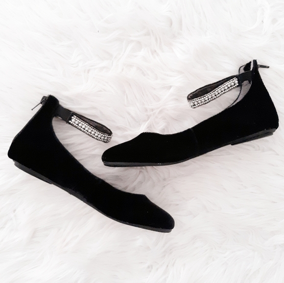 Steve Madden Velvet Beaded Ballet Flats - Picture 2 of 10